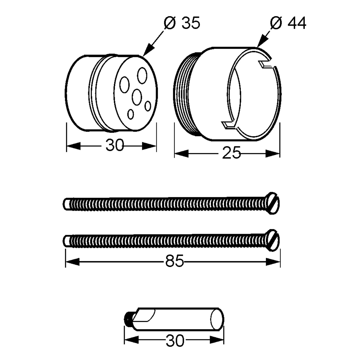 Kludi Logo Unterputz-Verlängerung für 38624/38625, chrom 7598005-00
