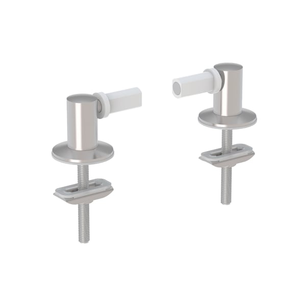Geberit Set Scharniere für WC-Sitz Befestigung von oben, verchromt 598018000
