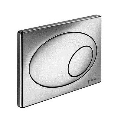 Schell WC-Betätigungsplatte Zweimengenspülung, ovale Betätigung, weiß 032631299