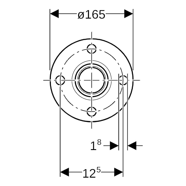 Geberit Mapress C-Stahl Flansch PN 10/16 mit Pressmuffe d54 23758