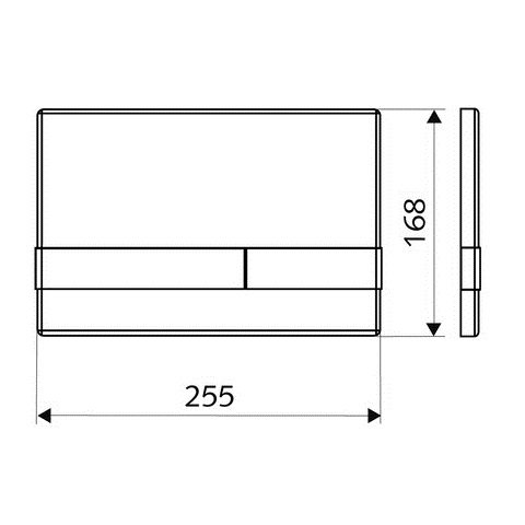 Schell WC-Betätigungsplatte LINEAR Zweimengenspülung, alpinweiß ohne Schell Logo 032851599