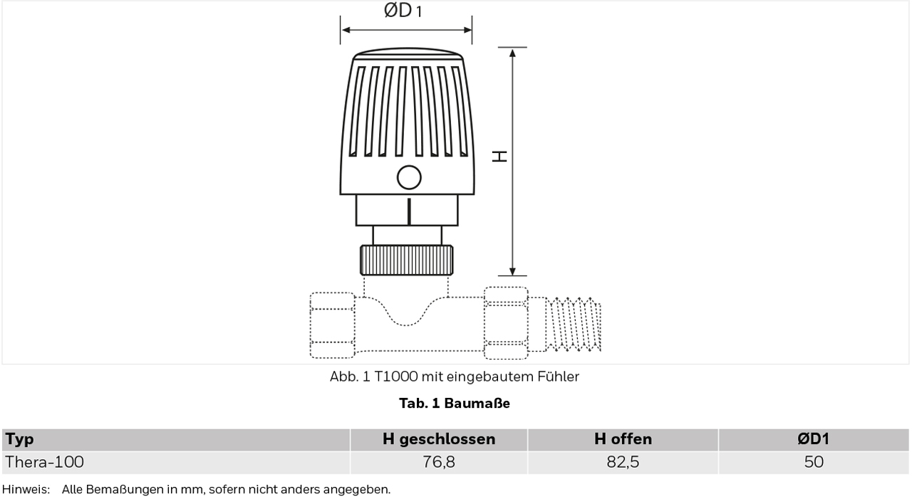 Resideo Thermostat mit rotem Sparknopf, mit Nullabschluss, M40 x 1,5mm, Sollwertbereich 7-27 °C T1002B4W0
