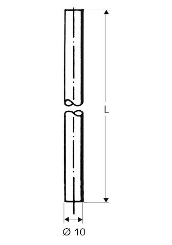 Schell Kupferrohr glatt, d:10, L:1000, chrom 487150699