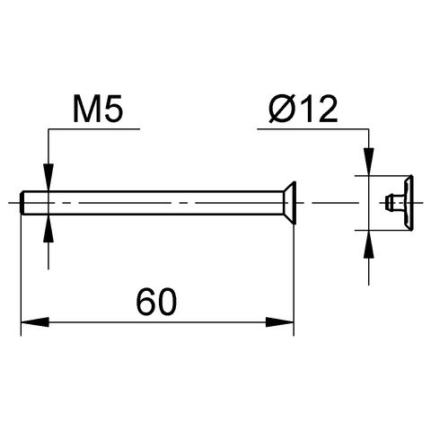 Eichelberg Linsenkopfschraube für Unterputz-Wannen-/Brausebatterie chrom 44043426