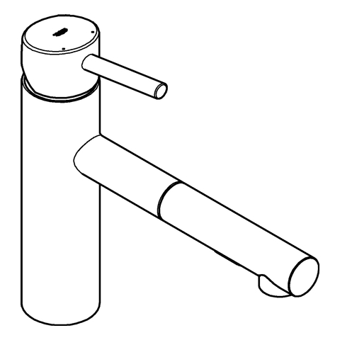 Grohe Concetto Einhebel-Spültischbatterie chrom mittelhoch, ausziehbare Spülbrause, Ausladung 202mm 30273001
