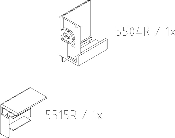 Kermi Set Wandwinkel rechts für Gleittür 2-teilig 2535901