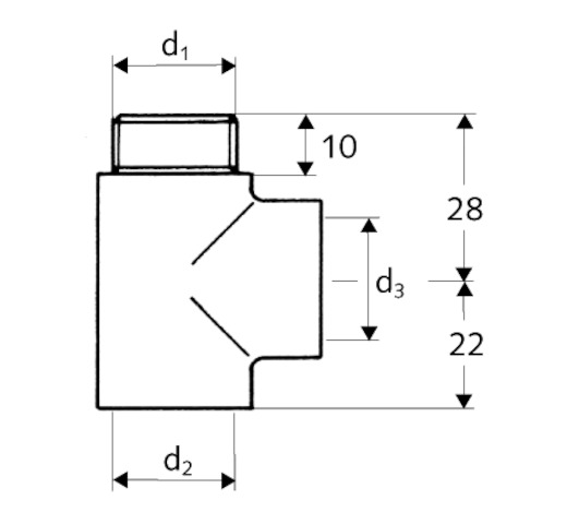 Schell T-Stück 1/2", chrom 442020699