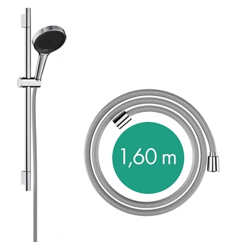 Hansgrohe Brauseset Rainfinity 130 3jet Unica S Puro 650mm Push Schieber chrom 28745000