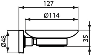 Ideal Standard Seifenschale IOM Klarglas, chrom A9123AA