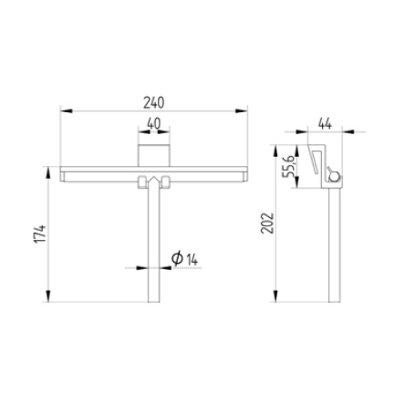 Avenarius Komfortwischer mit Silikon-Halterung  9004602010