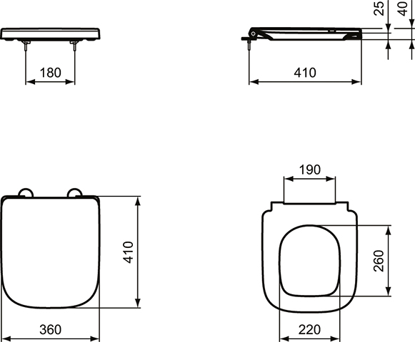 Ideal Standard WC-Sitz i.life S Wrapover weiß T473601