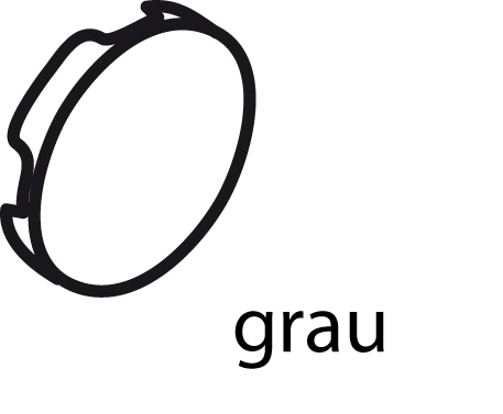 Ideal Standard Abdeckkappe Grau RAL7016 A963216LJ