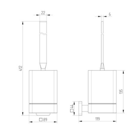 Avenarius Toilettenbürstengarnitur mit Schallschuztring 2402200010