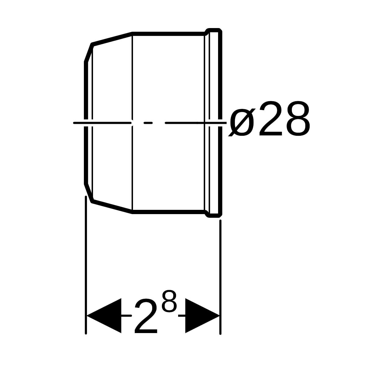 Geberit Kappe Messing auf Verteiler mit Steckanschluss 653.483.00.1