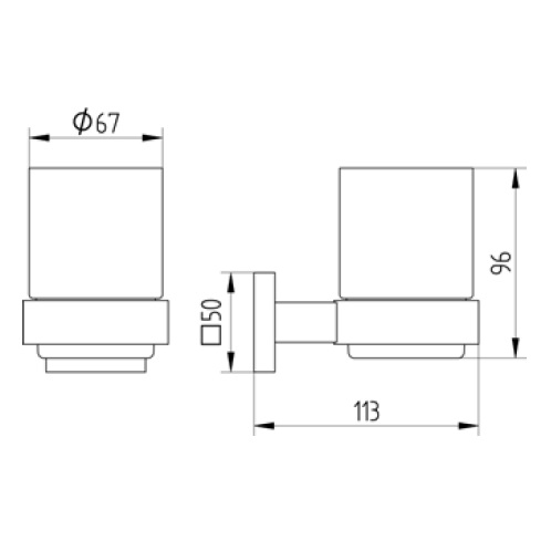 Avenarius Glashalter mit Glas 4201100040