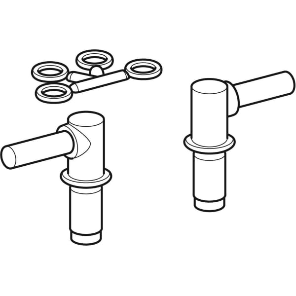 Geberit Set Scharniere, abnehmbar (2 Stück) verchromt 597110000