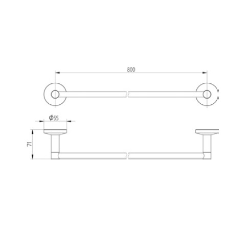 Avenarius Badetuchhalter 80cm 1703080010