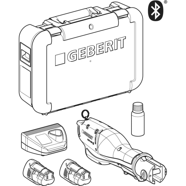 Geberit ACO 103plus Pressgerät im Koffer 230 V / 50-60 Hz, Kompatibilität 1 FlowFit 691.021.P1.1