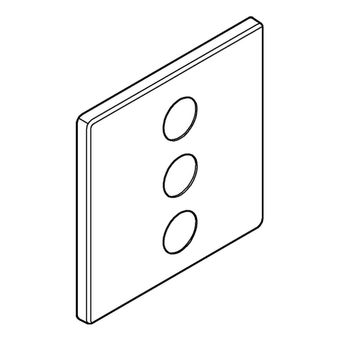 Grohe Rosette eckig für SmartControl chrom 48368000