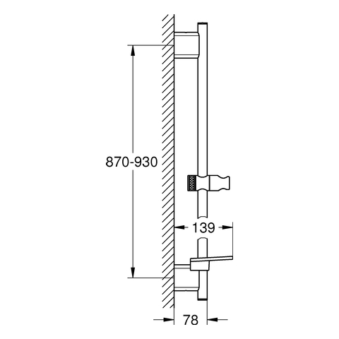 Grohe Brausestange Rainshower SmartActive 900mm chrom 26603000