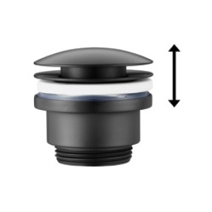 Avenarius Design-Schaftventil black 1 ¼" rund mit Verschluss, Ø 63 mm 9004213040