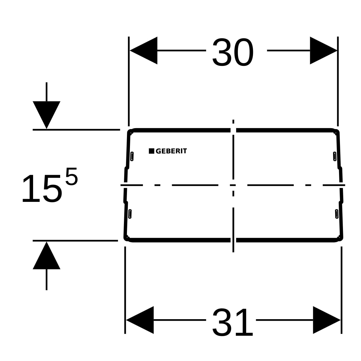 Geberit Verlängerungsset für Bauschutz Twinline 240.233.00.1