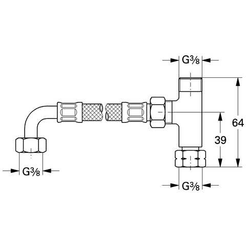 Grohe Anschlussset für Grohtherm Micro chrom 47533000