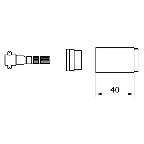 Eichelberg Verlängerungs-Set 40mm für Unterputz-Ventile chrom 44027226