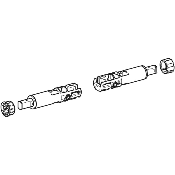 Geberit Set Scharniere für WC-Sitz Absenkautomatik, QuickRelease mechanisch 244.626.00.1