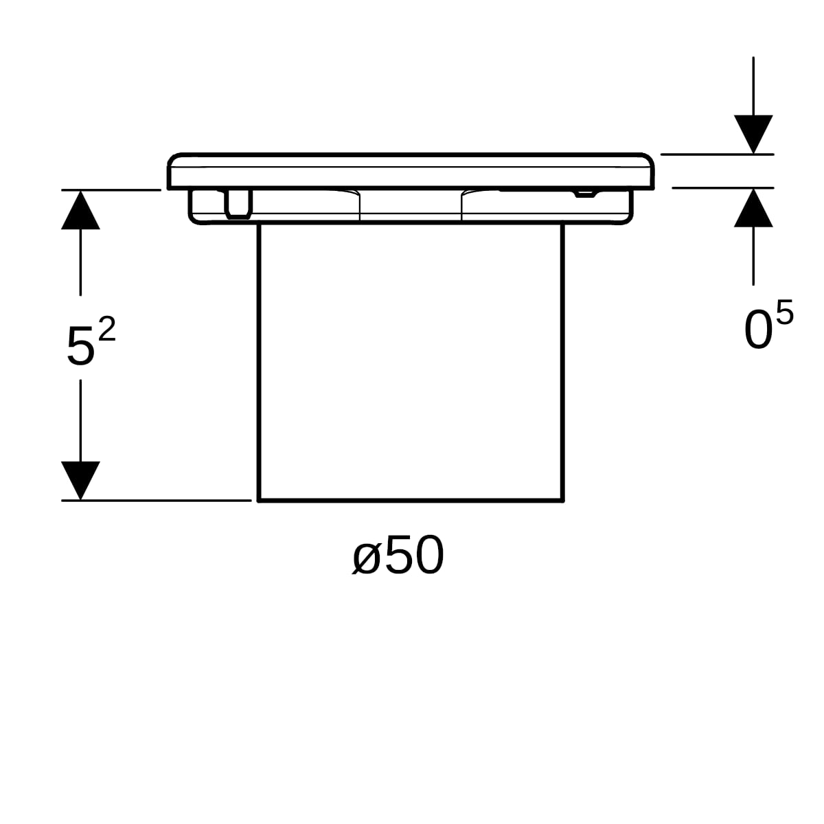 Geberit Rost verschraubt, 8 x 8cm 154.310.00.1