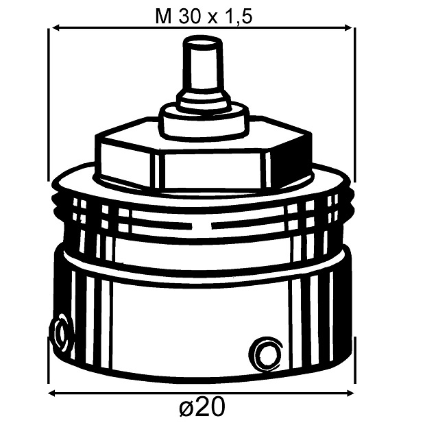 Heimeier Adapter für Danfoss RA2000-Ventil / Heimeier Thermostat-Köpfe 9702-24.700