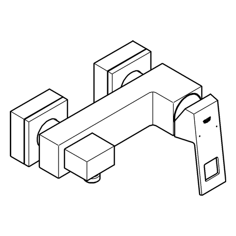 Grohe Eurocube Einhand-Brausebatterie supersteel Wandmontage eigensicher 23145DC0