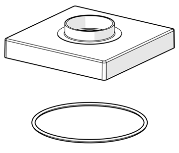 Hansa Rosette 75x75mm chrom 1003885V