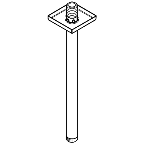 Grohe Rainshower Deckenauslass chrom, eckige Rosette, Länge 292mm 27484000