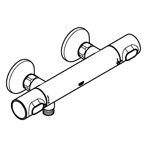 Grohe Grohtherm 500 Thermostat-Brausebatterie chrom Wandmontage 34793000