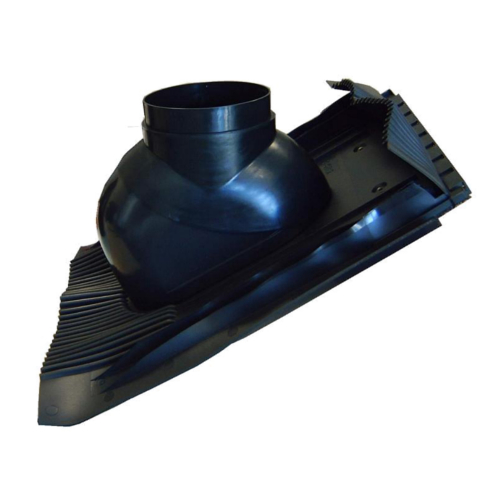 Atec PolyTwin Schrägdachpfanne 25-50 Grad DN60/100-80/125, schwarz, 360x395mm 1468