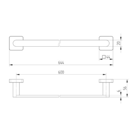 Avenarius Badetuchhalter 60cm 2403060010
