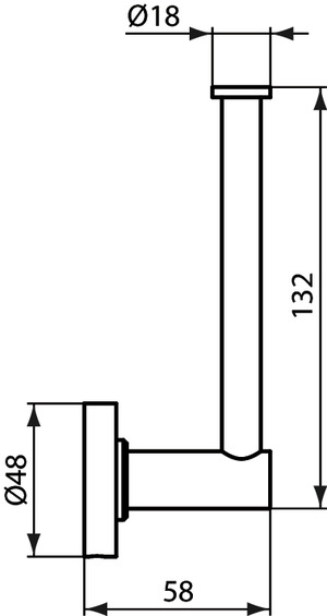 Ideal Standard Papier-/Reserverollenhalter IOM ohne Deckel schwarzes satiniertes A9132XG