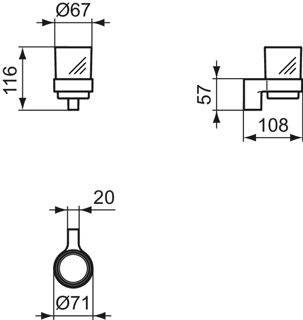 Ideal Standard Zahnputzbecher Connect chrom A9156AA