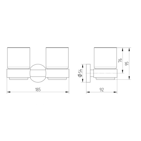 Avenarius Doppel-Glashalter mit Gläsern 2001101010