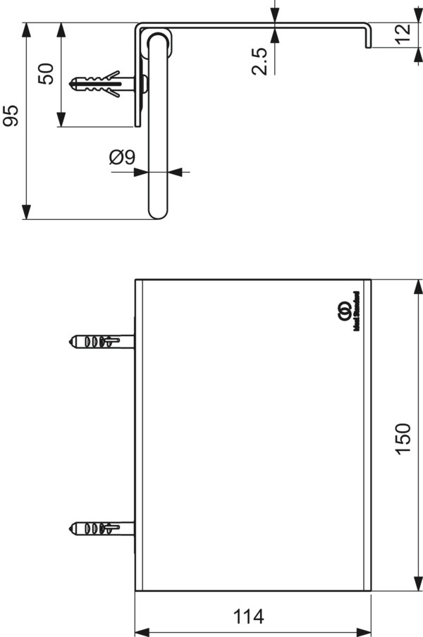 Ideal Standard Papierrollenhalter Alu+ schwarzes satiniertes BD592XG