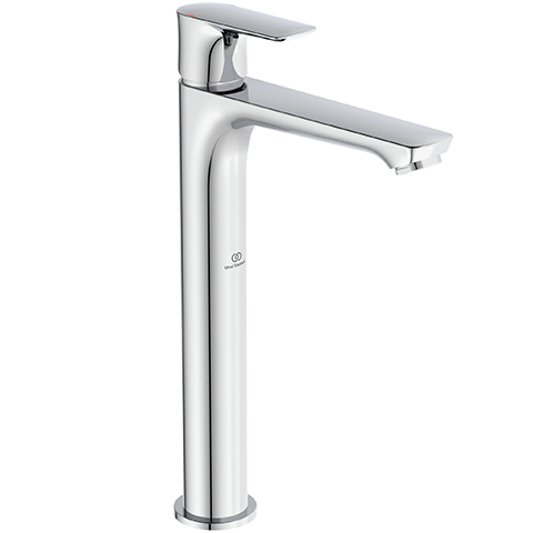 Ideal Standard Connect Air Waschtischarmatur mit verlängertem Sockel ohne Ablaufgarnitur chrom, Ausladung 150mm, 5 l/min A7027AA