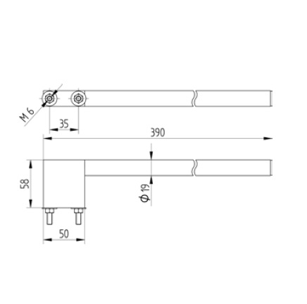 Avenarius Handtuchhalter runde Form einarmig 39cm 9001423010