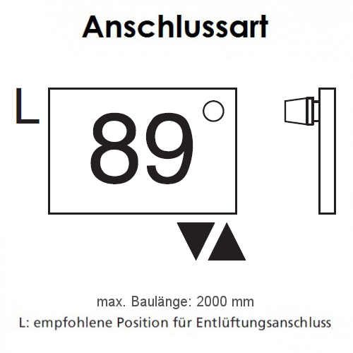 Arbonia Mehrpreis zu Heizwand Einbauventil Anschlussart 89, Ventil front, Klemm