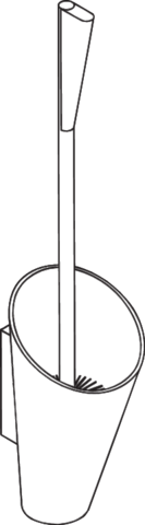 HEWI WC-Bürstengarnitur Serie 801, matt, mit ergonomischem Griff, zur Wandmontage, reinweiß 801.20B100 99