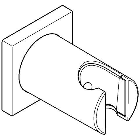 Grohe Rainshower Handbrausehalter chrom, nicht verstellbar, eckige Rosette 27075000
