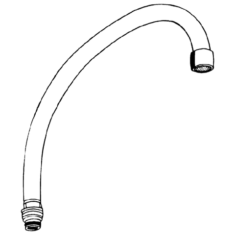 Grohe HU-Auslauf Ausladung: 185mm für Küchen-Standbatterien 1/2'' chrom 13073000