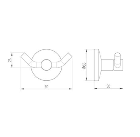 Avenarius Haken 2-fach mit Konsole 1701615010