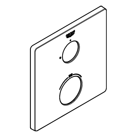 Grohe Rosette eckig für Thermostat-Fertigmontagesets chrom 49076000