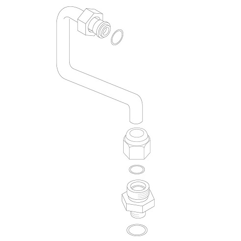 Bosch / Buderus Verbindungsrohr Armatur/Brenner für GB112, für Gaszufuhr GB112W/WT 7100833